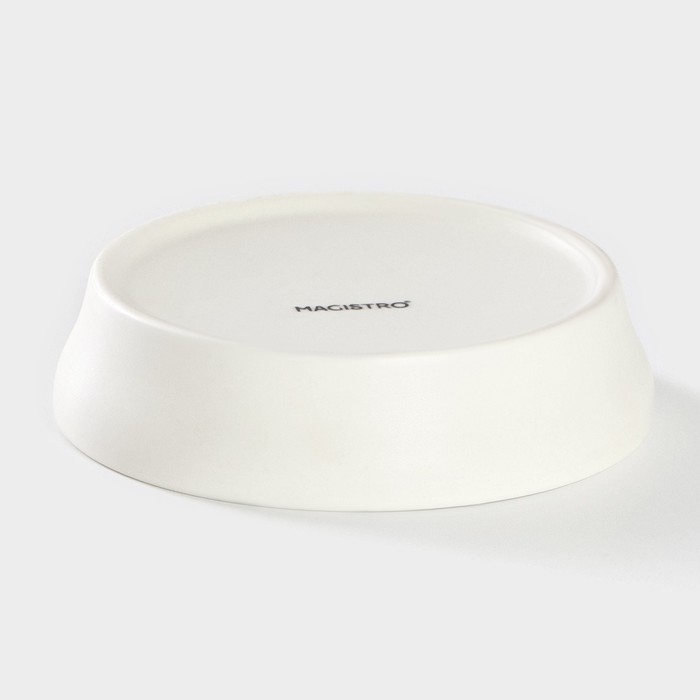 Соусник фарфоровый Magistro &laquo;Лунный океан&raquo;, d=10,2 см, цвет белый