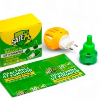 Комплект от комаров SAFEX (фумигатор+пластины+флакон), 1 шт.