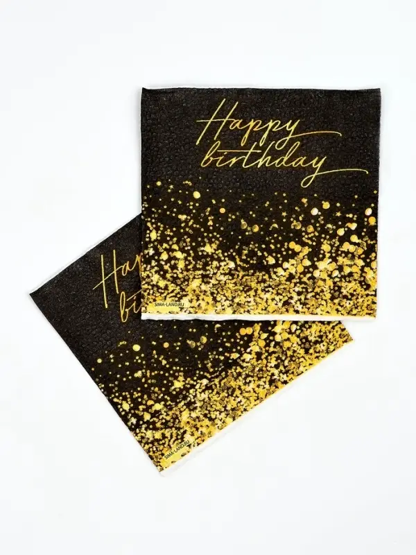 Салфетки бумажные однослойные &laquo;Happy Birthday&raquo;, 24х24 см, 50 шт