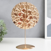 Подсвечник металл на 1 свечу "Паутина времени" золото 26х14,5х11 см