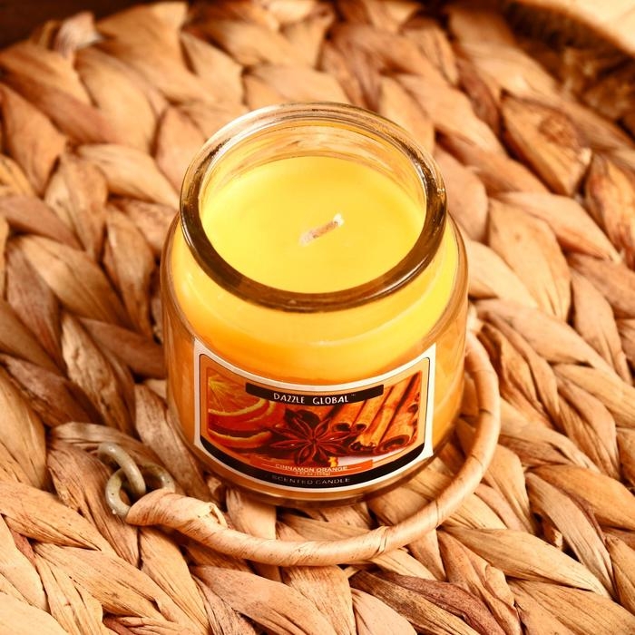 Свеча в банке "Корица, апельсин" 100 гр (вес брутто 247 г) 6х9х9 см