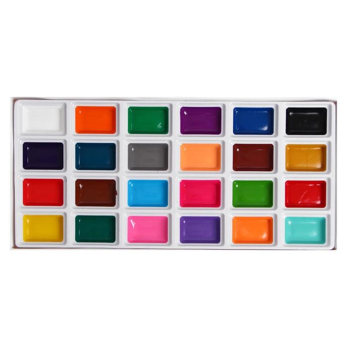 Акварель художественная в кюветах, 24 цвета