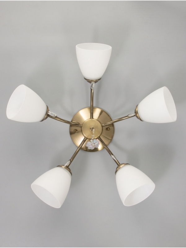 Люстра "Луиза" 5х40Вт Е27 бронза 58х58х26см