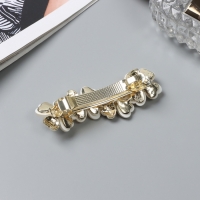 Заколка-автомат для волос "Мэнди элит" цветы, 7 см, золото