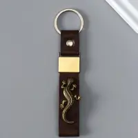 Брелок кожзам "Ремешок с ящерицей" 2,2х10 см