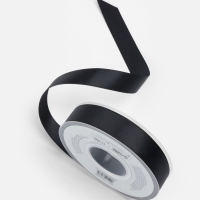 Лента атласная двухсторонняя №0030 20мм*25&plusmn;1м чёрный TR