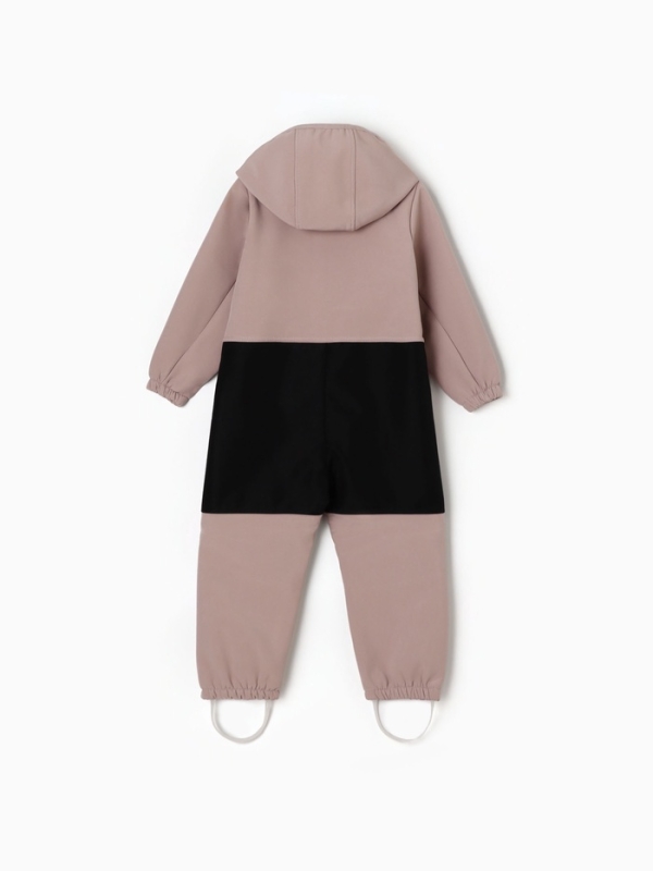 Комбинезон демисезонный для девочек MINAKU из Softshell на флисе, непромокаемый, каштан, рост 122 см