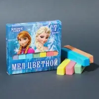 Мелки цветные школьные, набор 7 шт. &laquo;Эльза&raquo; &laquo;Холодное сердце&raquo;, прямоугольные