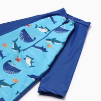 Купальный костюм детский Крошка Я &laquo;Рыбы&raquo; рост 98-104 см, голубой