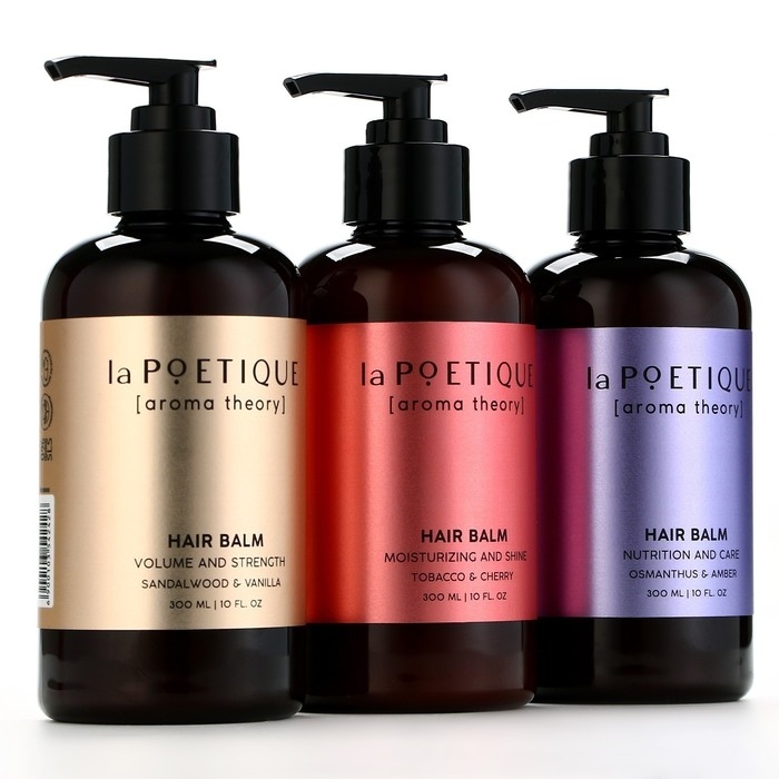 Бальзам для волос, увлажнение и блеск, 300 мл, аромат табака и вишни, LA POETIQUE
