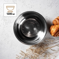Миска из нержавеющей стали &laquo;Мэйли&raquo;, 1,2 л, 23&times;6 см