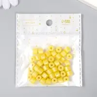 Бусины для творчества пластик цилиндр "Лимон" набор 20 гр 0,6х0,6х0,5 см
