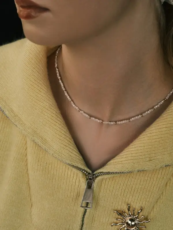 Чокер из бисера &laquo;Хрусталь&raquo;, разноцветный в золоте, 37 см + 5 см доп, цепочка