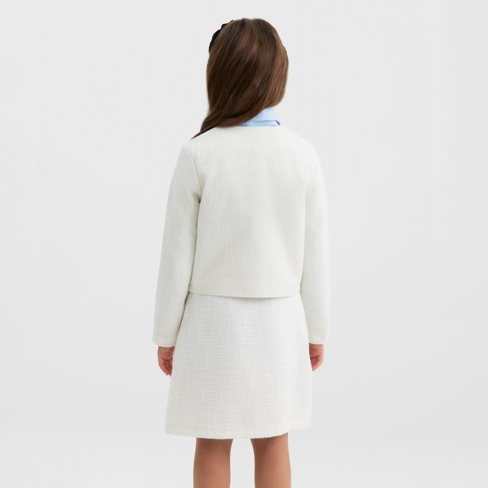 Жакет для девочки, MINAKU :Party Dress, цвет белый, рост 122 см Жакет для девочки, MINAKU :Party Dress, цвет белый, рост 122 см