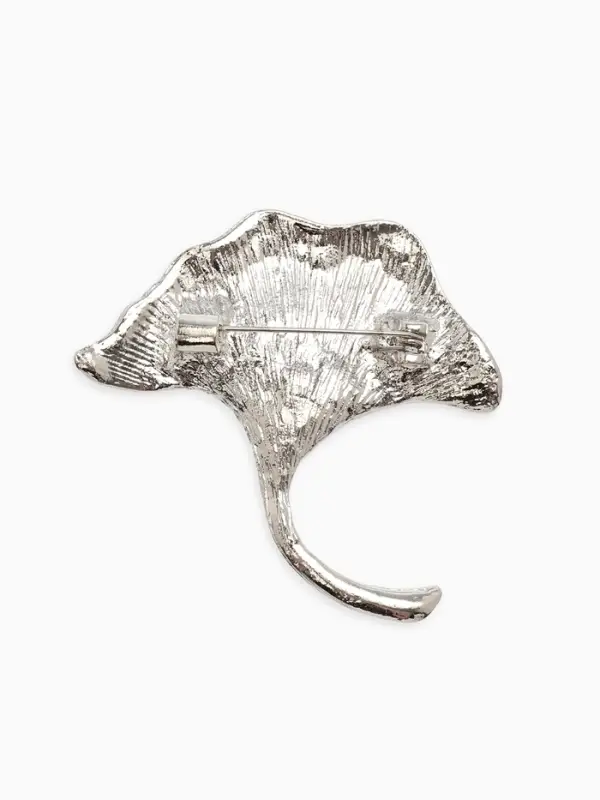 Брошь "Цветок каллы", цвет серебро