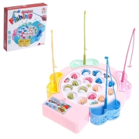 Рыбалка &laquo;Маленькие рыбки&raquo; 15 рыбок, 4 удочки, МИКС