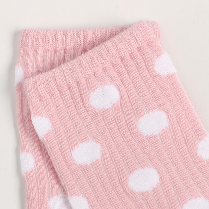 Носки женские "Горошек", цвет светло-розовый, размер 23-25