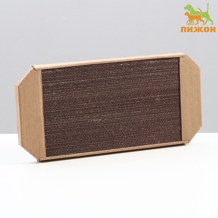 Когтеточка-лежанка для кошек Когтеточка-лежанка для кошек "Пижон" из гофрокартона, 49 х 23 х 2,5 см, КРАФТ