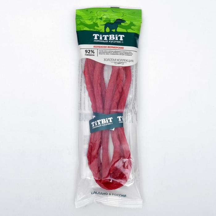 Колбаски фермерские TitBit Колбаски фермерские TitBit "Золотая коллекция" для собак, 50 г