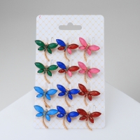 Брошь &laquo;Стрекозка&raquo;, цвет МИКС в золоте (неделимая фасовка 12 шт., цена за шт.)