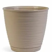 Горшок для цветов "Saffron" D-26,7 см, 9,1 л с поддоном, бежевый