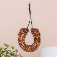 Подкова &laquo;На счастье и удачу&raquo;, на веревочке, 7&times;8 см, береста