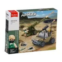 Конструктор Армия СВО  "Артиллерийский расчёт с джипом", 138 детали