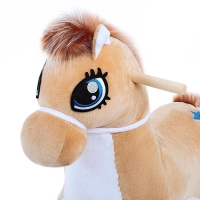 Качалка &laquo;Лошадка: Звёздочка&raquo;, музыкальная, цвет бежевый, цвет звёзд МИКС