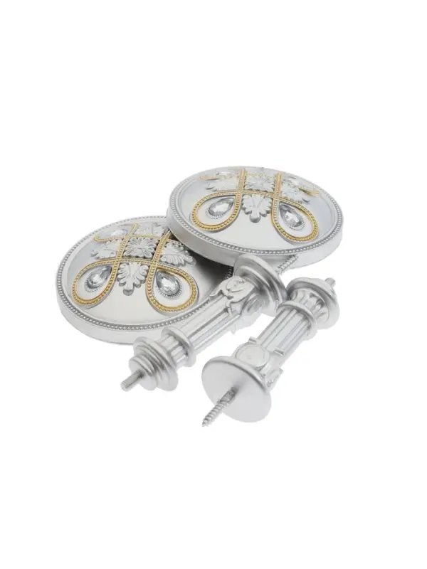 Крючок для штор CAPPIO KS033, d=98 мм, цвет серебро с золотом, 2 шт