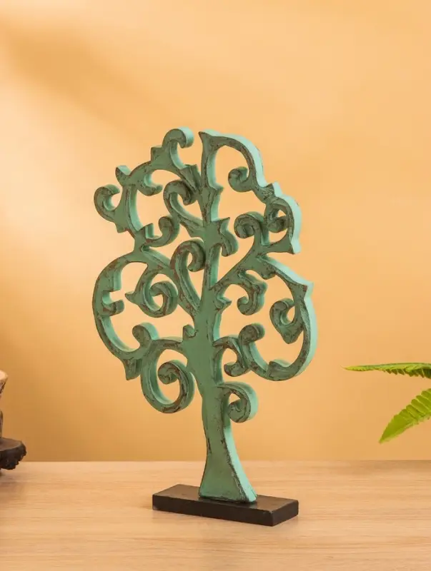 Панно "Древо" МДФ, 30х20х1 см, бирюзовый