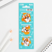 Закладки магнитные для книг, 3 шт &laquo;Корги&raquo;