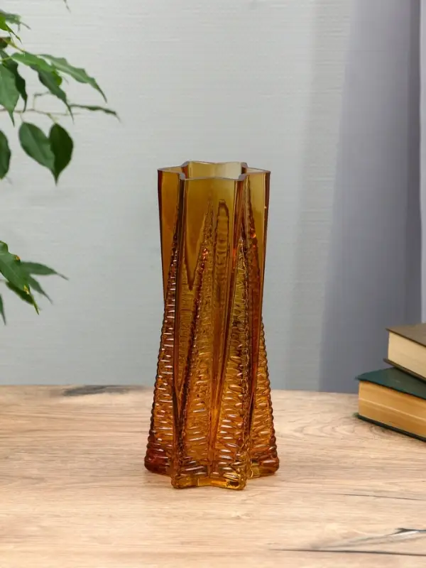 Ваза стекло настольная "Флоранс" 25х11х9 см, коричневый