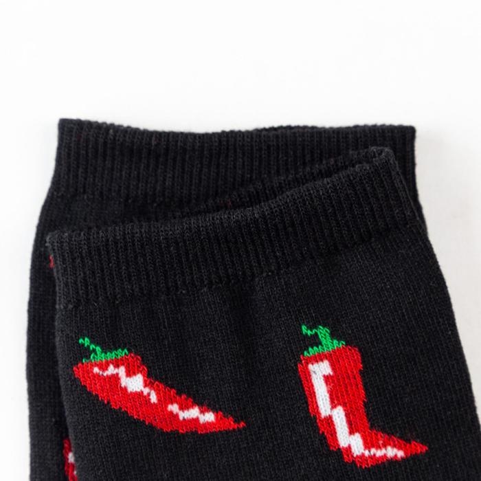 Носки мужские &laquo;Перцы&raquo; цвет чёрный, размер 29