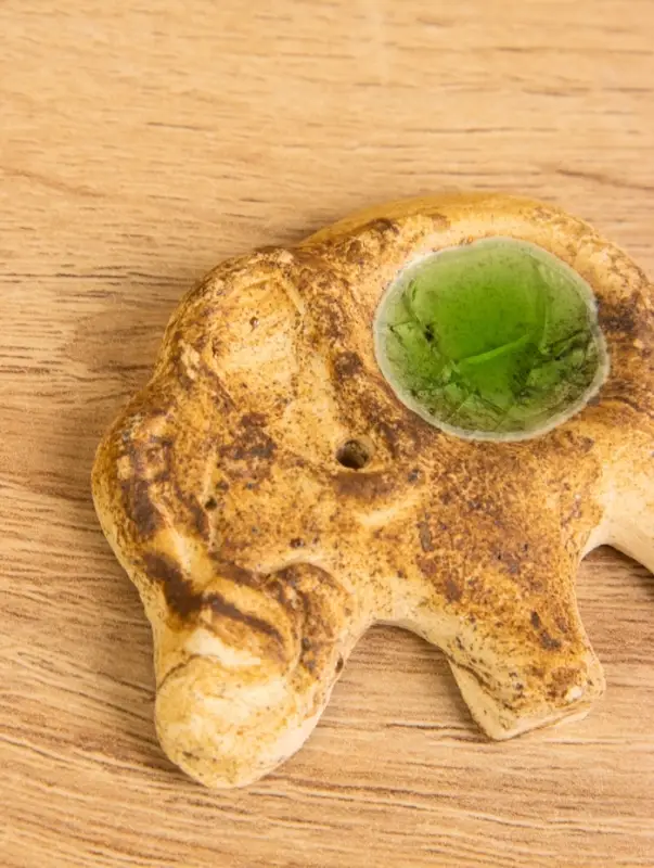 Подставка под благовония "Слон" керамика, цв. бежевый, 7,5х6х1 см