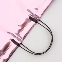 Пакет подарочный ПВХ, голография, розовый, пластиковая ручка, 50&times;42&times;12 см