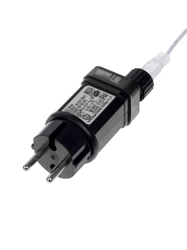 Гирлянда &laquo;Нить&raquo; 200 м роса, IP44, серебристая нить. 2000 LED, пульт, 36 В, свечение тёплое белое