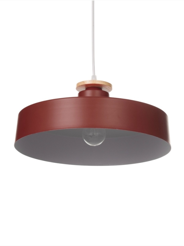 Светильник Timothy 1х40Вт Е27 пр-1м бордовый 32,5х32,5х12см