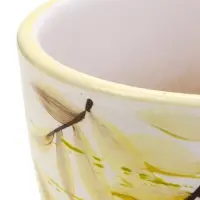 Горшок цветочный поддоном  1 л,  керамика, Тропики (М)