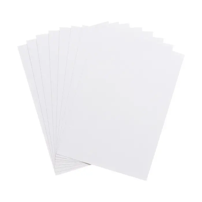 Картон белый А4, 8 листов, Calligrata, немелованный, плотность 220 г/м&sup2;, в плёнке, МИКС