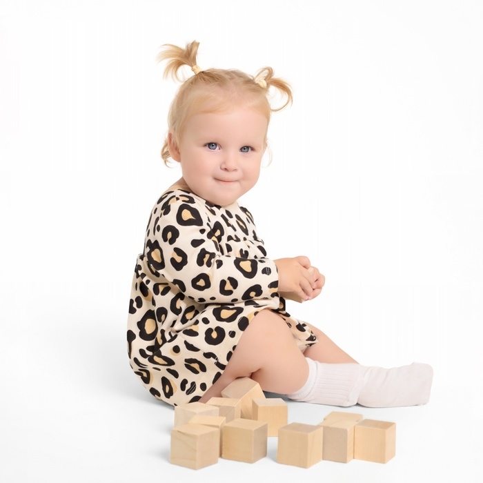 Боди-платье Крошка Я &laquo;Леопард&raquo;, рост 86-92 см