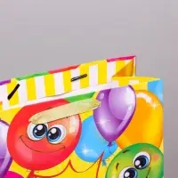 Пакет подарочный ламинированный, упаковка, &laquo;Весёлого дня рождения!&raquo;, ML 23 х 27 х 11.5 см