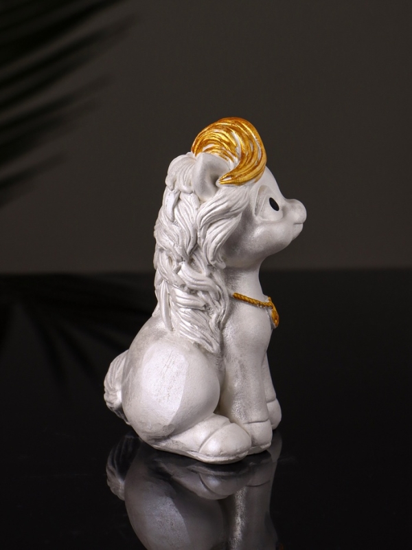 Статуэтка "Пони с подковой" 8х5х5 см, перламутр