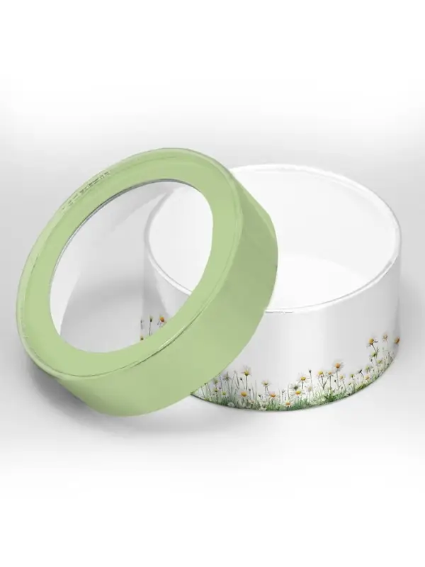 Коробка тубус с окном &laquo;Ромашки&raquo;, 12 х 12 х 5 см