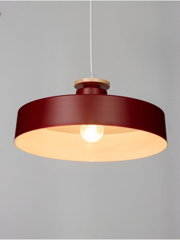 Светильник Timothy 1х40Вт Е27 пр-1м бордовый 32,5х32,5х12см