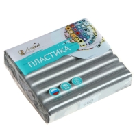 Пластика - полимерная глина, 50 г, металлик, серебро Пластика - полимерная глина, 50 г, металлик, серебро