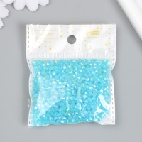 Бусины для творчества пластик "Ромб-кристалл голография голубой" набор 20 гр 0,4х0,4 см