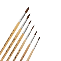 Набор кистей пони 6 штук: № 1, 2, 3, 4, 5, 6, круглые, мягкие