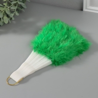 Веер пластик, перо "Зелёный" h=26 см 25 лопастей 3х50х26 см