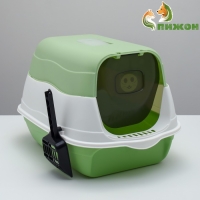 Туалет закрытый 2-в-1 со съёмным верхом 34 х 50 х 33 см, зелёный