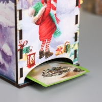 Новогодний чайный домик "Счастливого НГ" 20х10,5х10 см МИКС Новогодний чайный домик "Счастливого НГ" 20х10,5х10 см МИКС